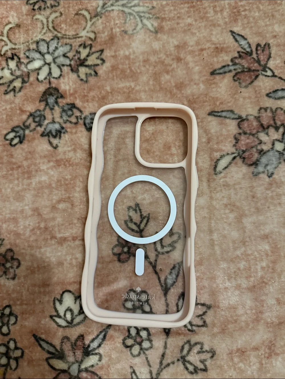 kate spade Clear iPhone Case with Pale Pink Trim and MagSafe Ring